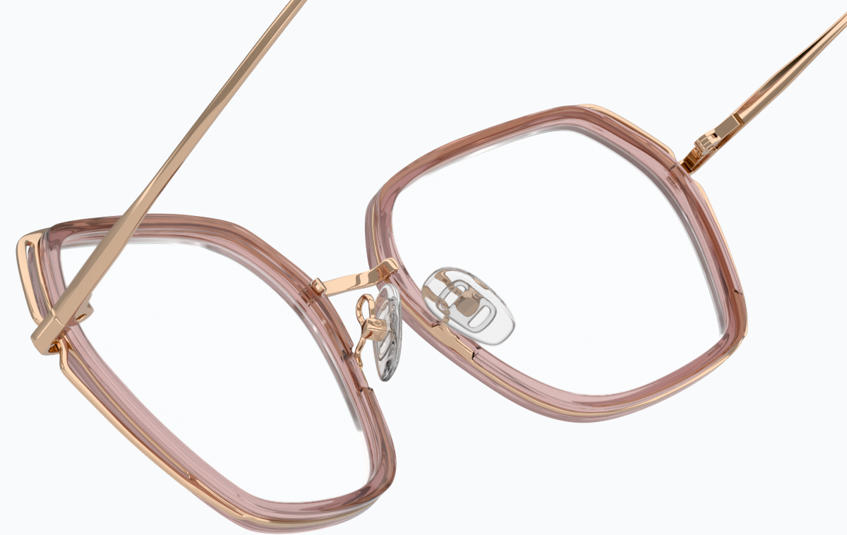 See-through view of Geometric Glasses 7828719 in Pink thumbnail