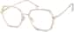 Angle view of Geometric Glasses 7828723 in Clear thumbnail