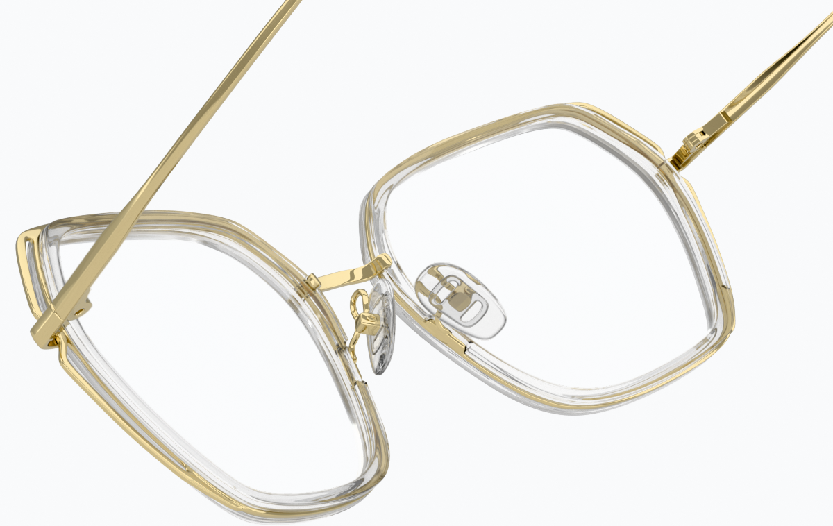 See-through view of Geometric Glasses 7828723 in Clear thumbnail