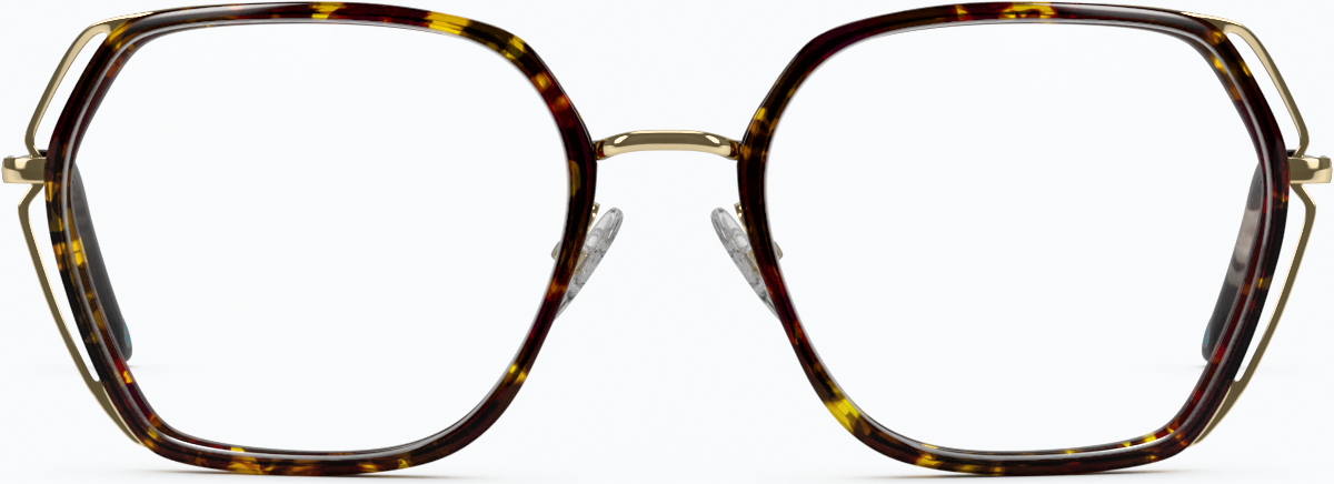 Front view of Geometric Glasses 7828725 in Tortoiseshell thumbnail