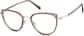 Angle view of Cat-Eye Glasses 7829217 in Brown thumbnail