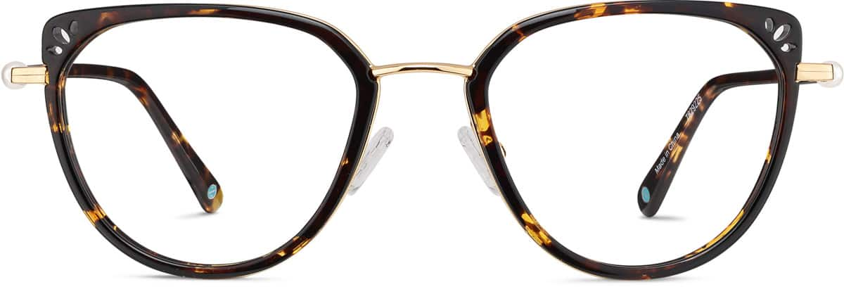 Front view of Cat-Eye Glasses 7829225 in Tortoiseshell