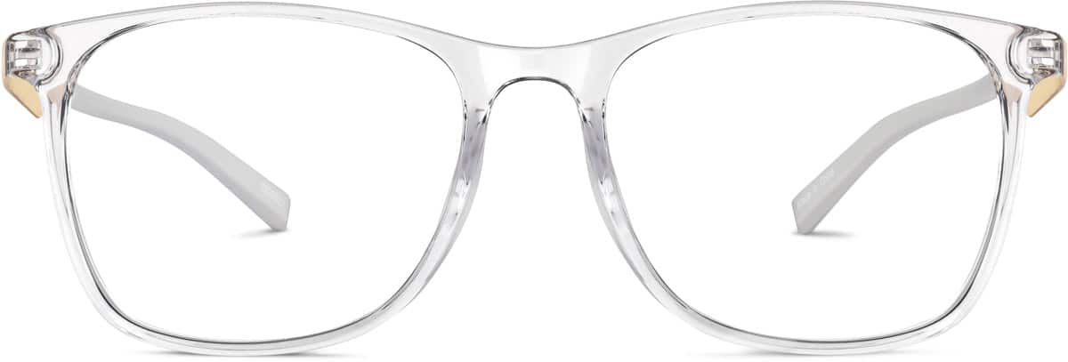 Front view of Square Glasses 7829623 in Translucent