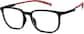 Angle view of Square Glasses 7829721 in Black thumbnail