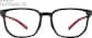 Front view of Square Glasses 7829721 in Black thumbnail