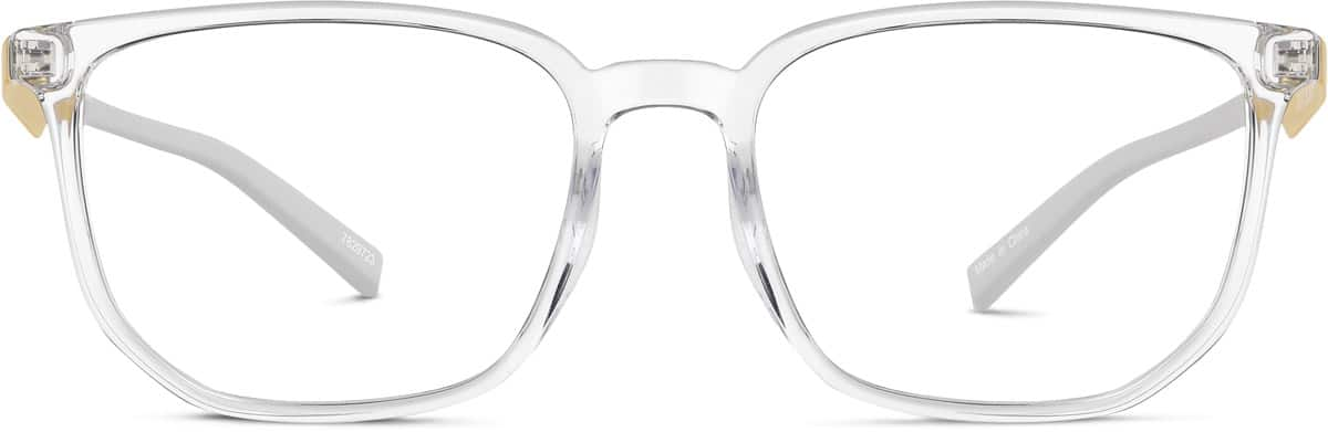 Front view of Square Glasses 7829723 in Translucent