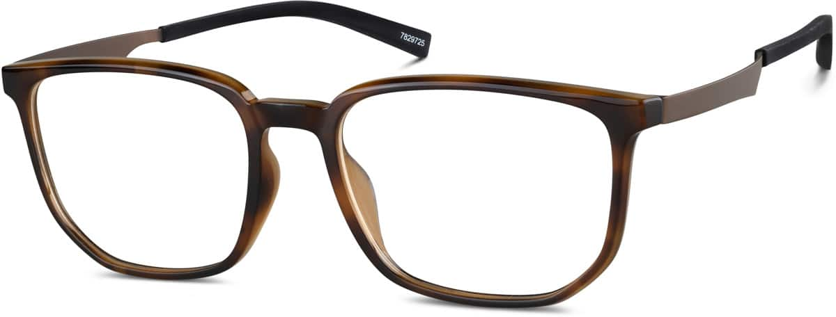 Angle view of Square Glasses 7829725 in Tortoiseshell