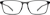 Front view of Rectangle Glasses 7829812 in Gray thumbnail