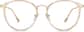 Front view of Round Glasses 7830033 in Beige thumbnail