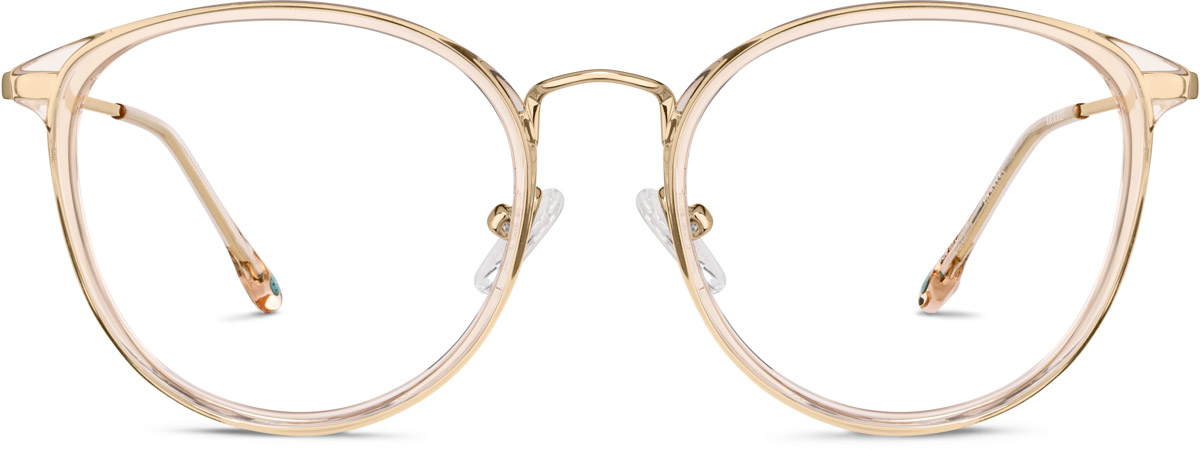 Beige Round Glasses