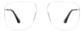 Front view of Aviator Glasses 7830112 in Grey thumbnail