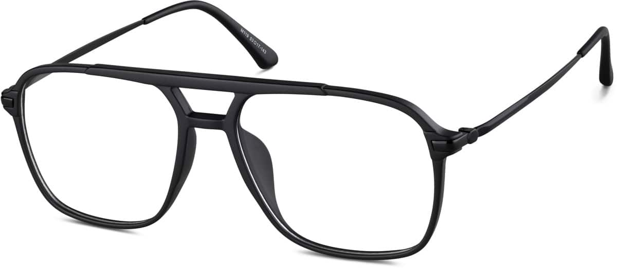 Angle view of Aviator Glasses 7830121 in Black