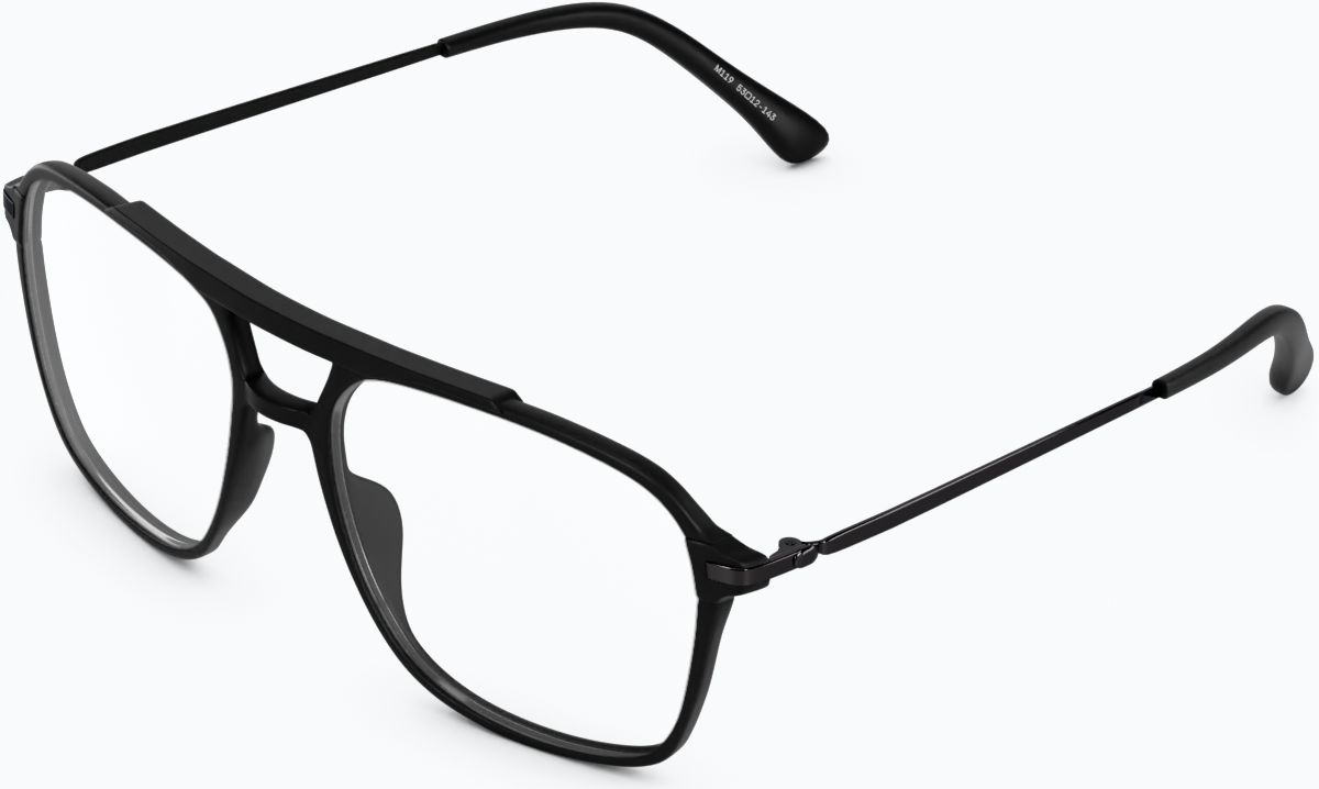 Angle view of Aviator Glasses 7830121 in Black thumbnail