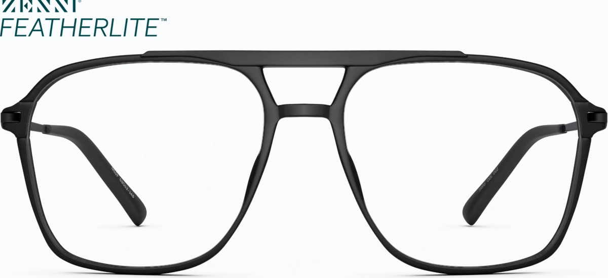 Front view of Aviator Glasses 7830121 in Black thumbnail