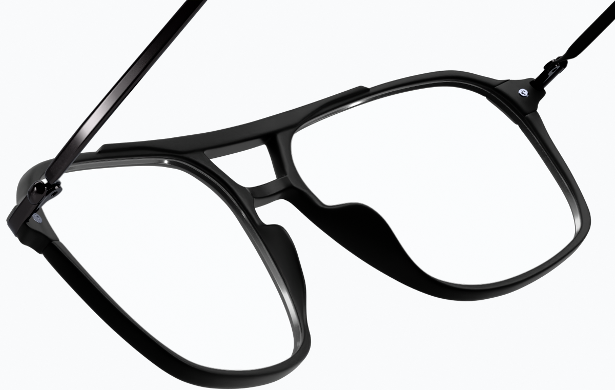 See-through view of Aviator Glasses 7830121 in Black thumbnail