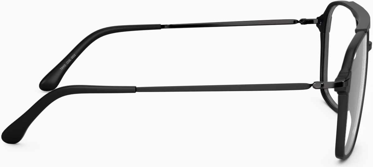 Side view of Aviator Glasses 7830121 in Black thumbnail