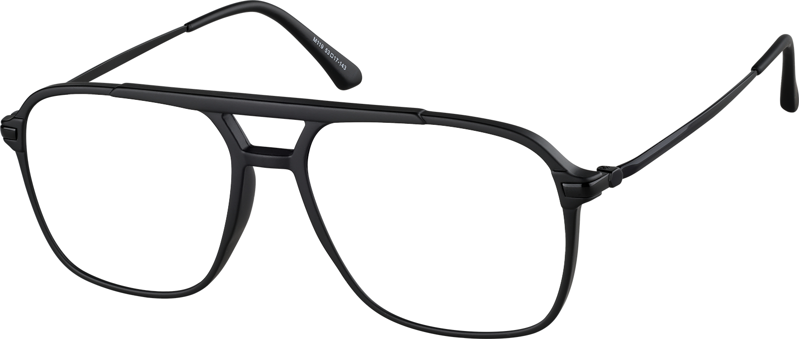 Angle view of Aviator Glasses 7830121 in Black