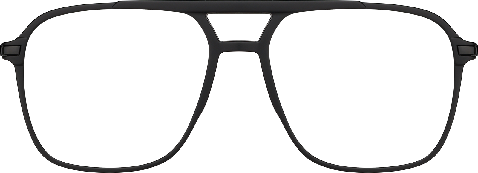 Front view of Aviator Glasses 7830121 in Black