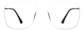 Front view of Aviator Glasses 7830121 in Black thumbnail
