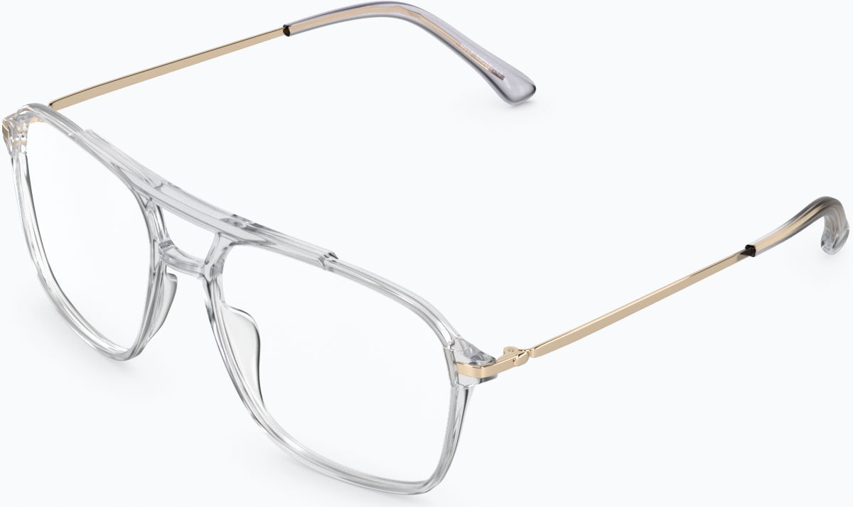 Angle view of Aviator Glasses 7830123 in Translucent thumbnail