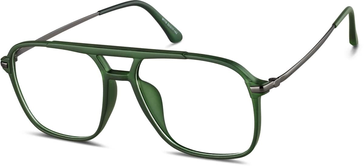 Angle view of Aviator Glasses 7830124 in Green