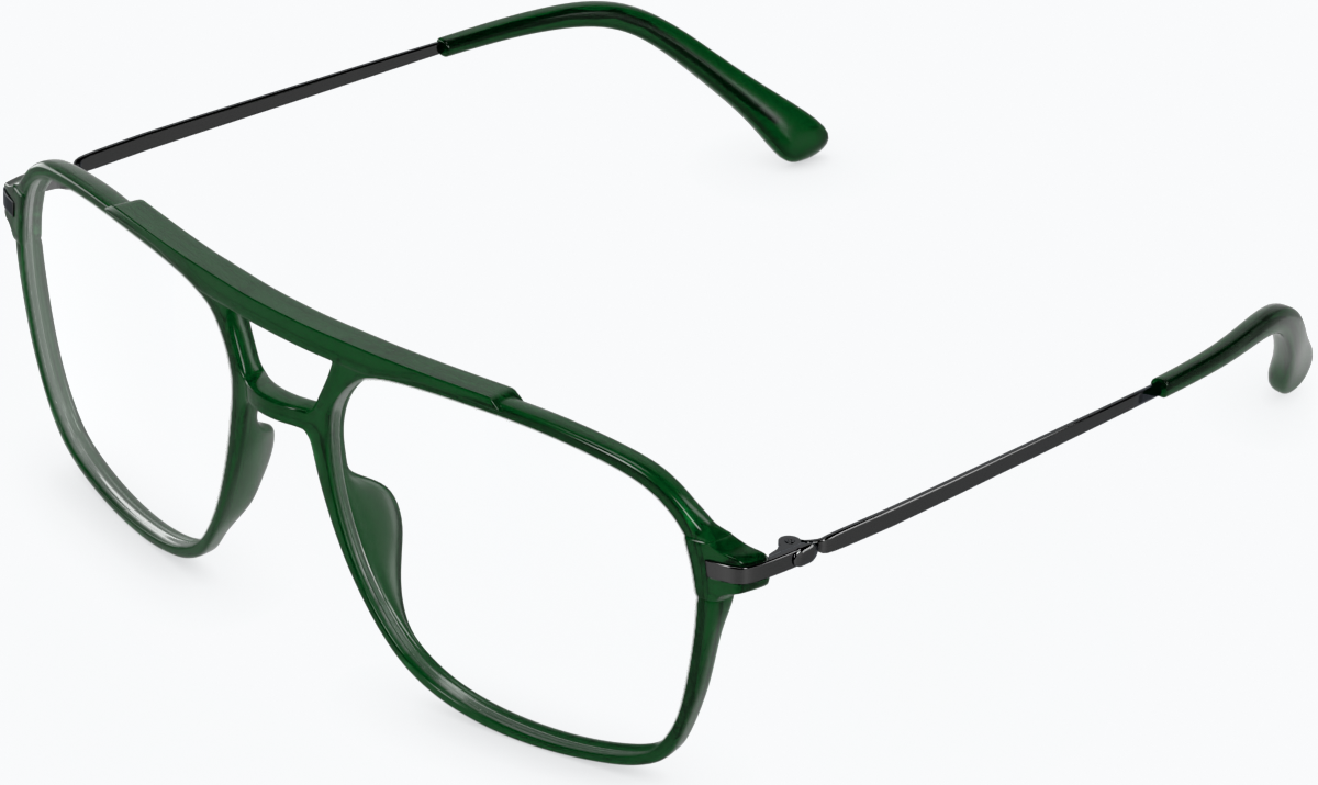 Angle view of Aviator Glasses 7830124 in Green thumbnail