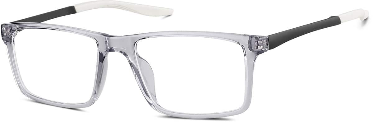 Angle view of Kids' Rectangle Glasses 7830412 in Gray