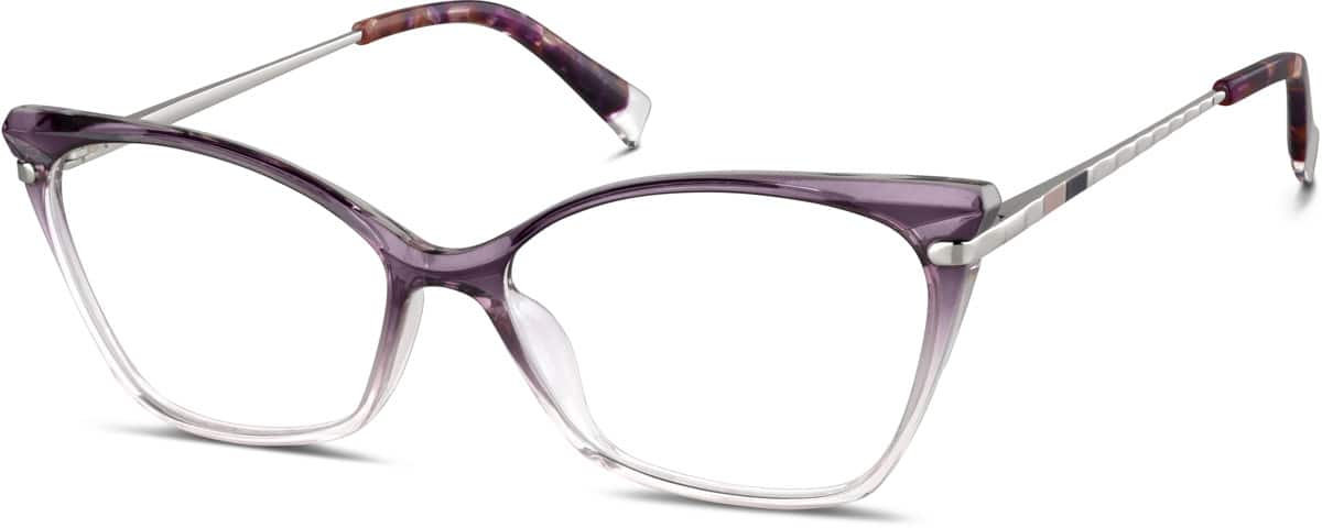 Angle view of Cat-Eye Glasses 7831217 in Purple