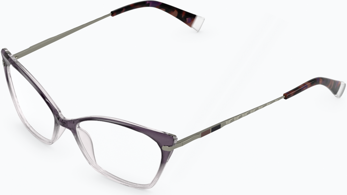 Angle view of Cat-Eye Glasses 7831217 in Purple thumbnail