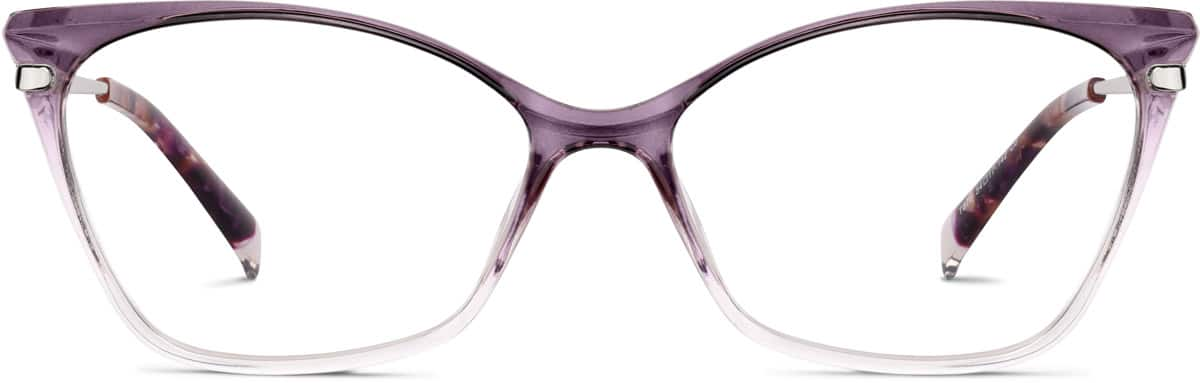 Front view of Cat-Eye Glasses 7831217 in Purple