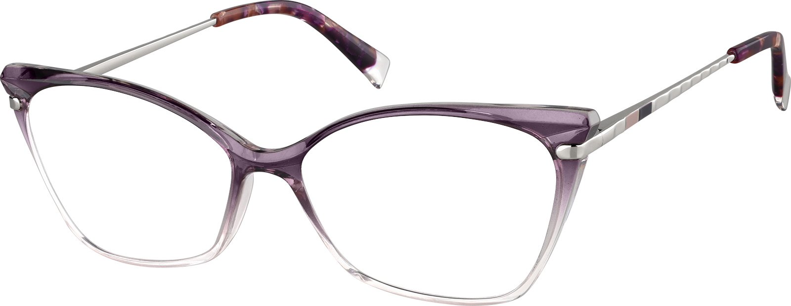 Angle view of Cat-Eye Glasses 7831217 in Purple