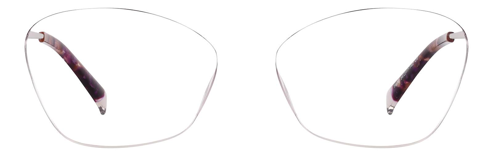 Front view of Cat-Eye Glasses 7831217 in Purple