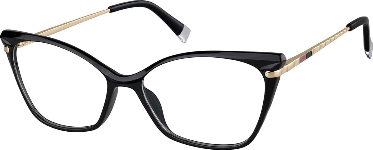 Angle view of Cat-Eye Glasses 7831221 in Black