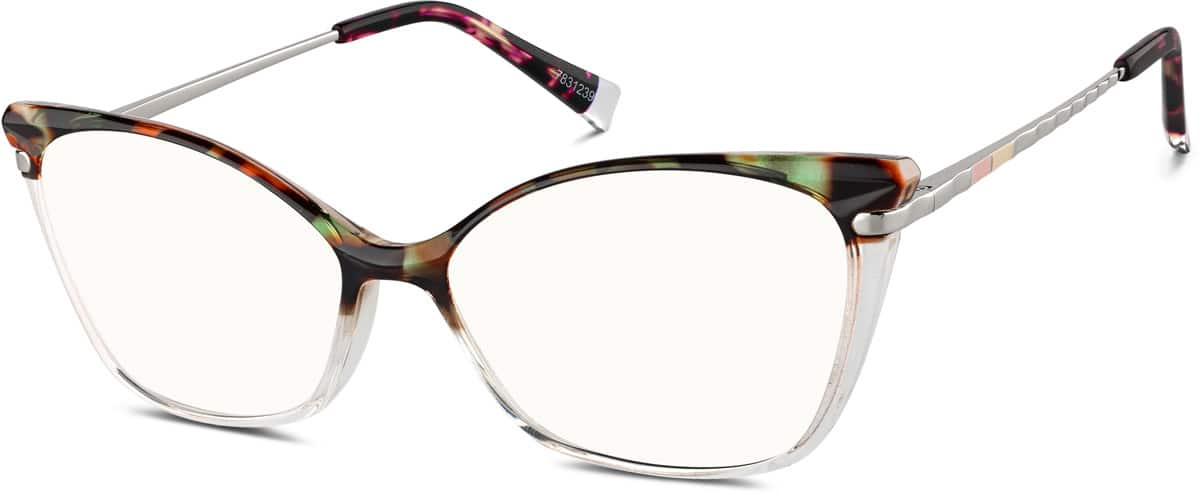 Angle view of Cat-Eye Glasses 7831239 in Pattern