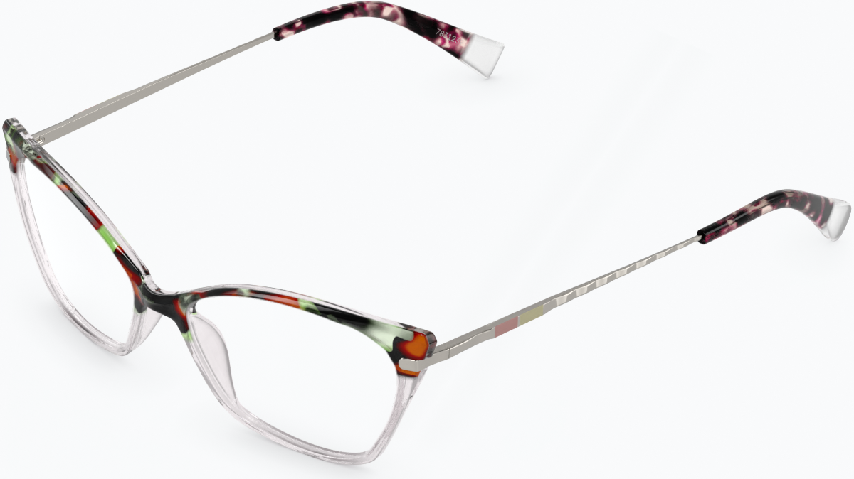 Angle view of Cat-Eye Glasses 7831239 in Pattern thumbnail