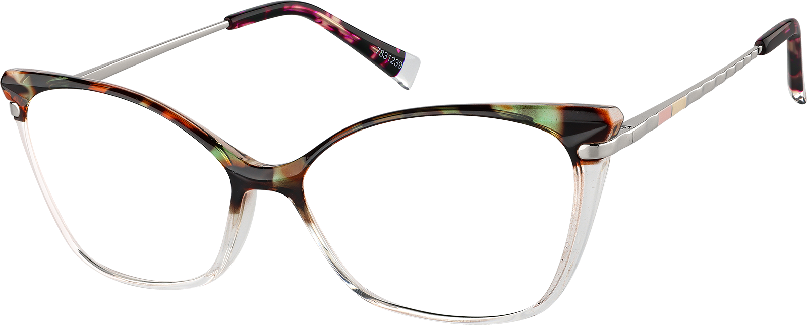 Angle view of Cat-Eye Glasses 7831239 in Pattern