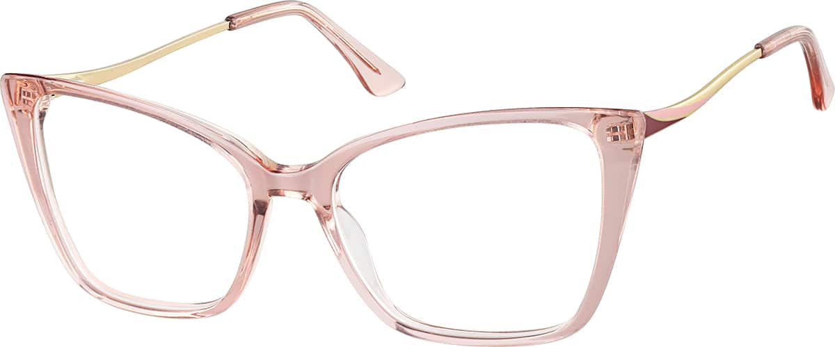 Angle view of Cat-Eye Glasses 7831719 in Pink