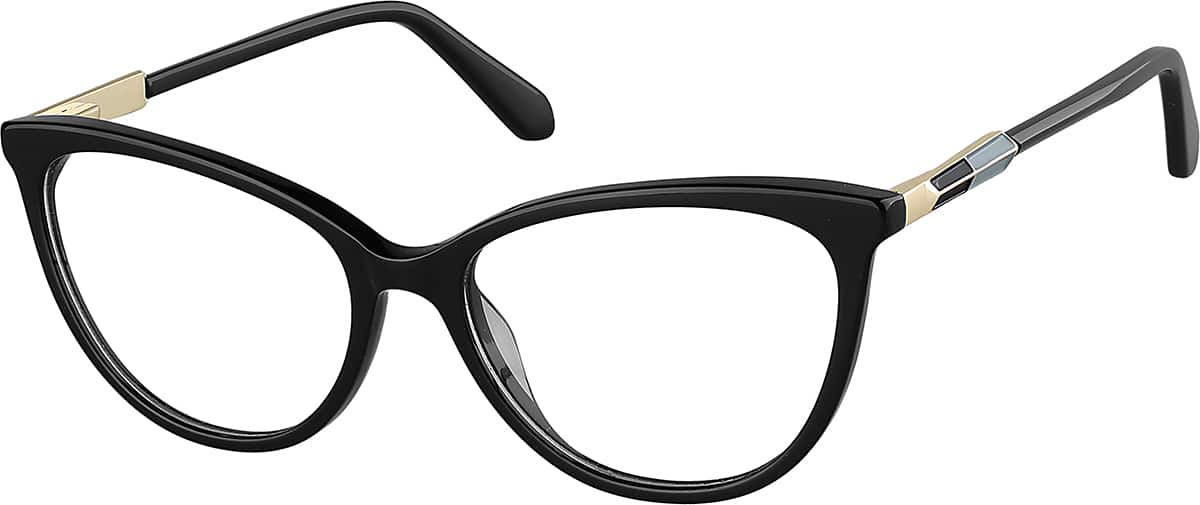 Angle view of Cat-Eye Glasses 7831821 in Black