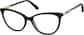 Angle view of Cat-Eye Glasses 7831821 in Black thumbnail
