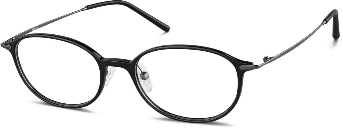 Angle view of Oval Glasses 7833521 in Black