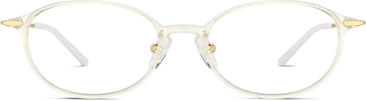 Front view of Oval Glasses 7833523 in Clear