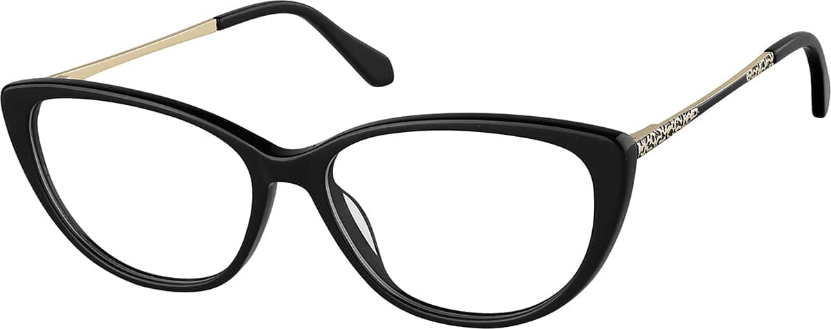 Angle view of Cat-Eye Glasses 7833721 in Black