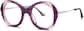 Angle view of Premium Round Glasses 7833917 in Purple thumbnail
