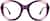 Front view of Premium Round Glasses 7833917 in Purple thumbnail