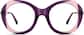 Front view of Premium Round Glasses 7833917 in Purple thumbnail