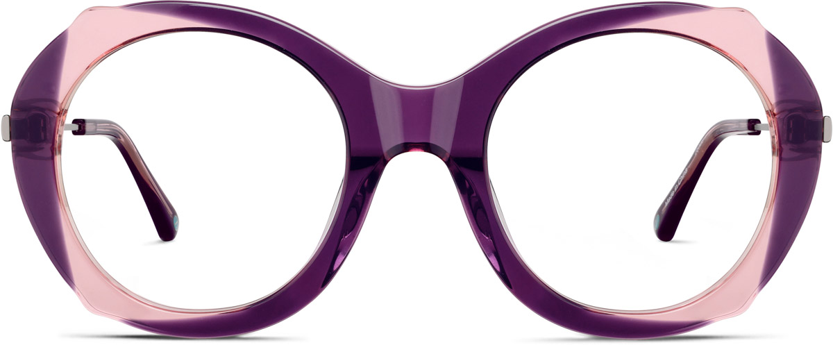 Purple Premium Round Glasses