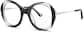 Angle view of Premium Round Glasses 7833921 in Black thumbnail
