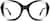 Front view of Premium Round Glasses 7833921 in Black thumbnail