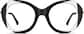 Front view of Premium Round Glasses 7833921 in Black thumbnail