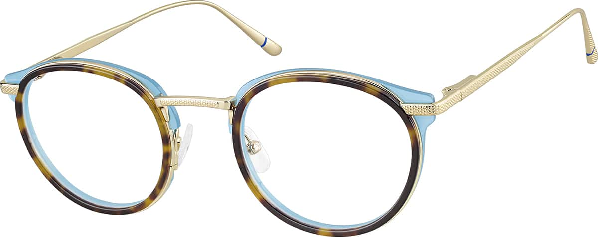 Angle view of Round Glasses 7834325 in Tortoiseshell